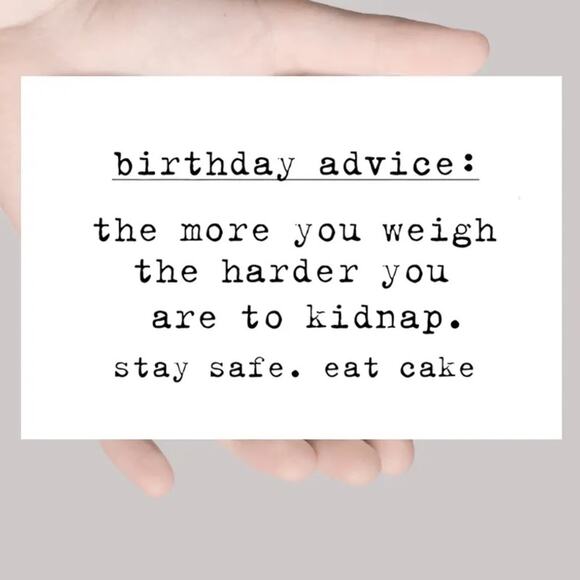 Birthday Card, Funny - 5" x 7" - Picture 2 of 5